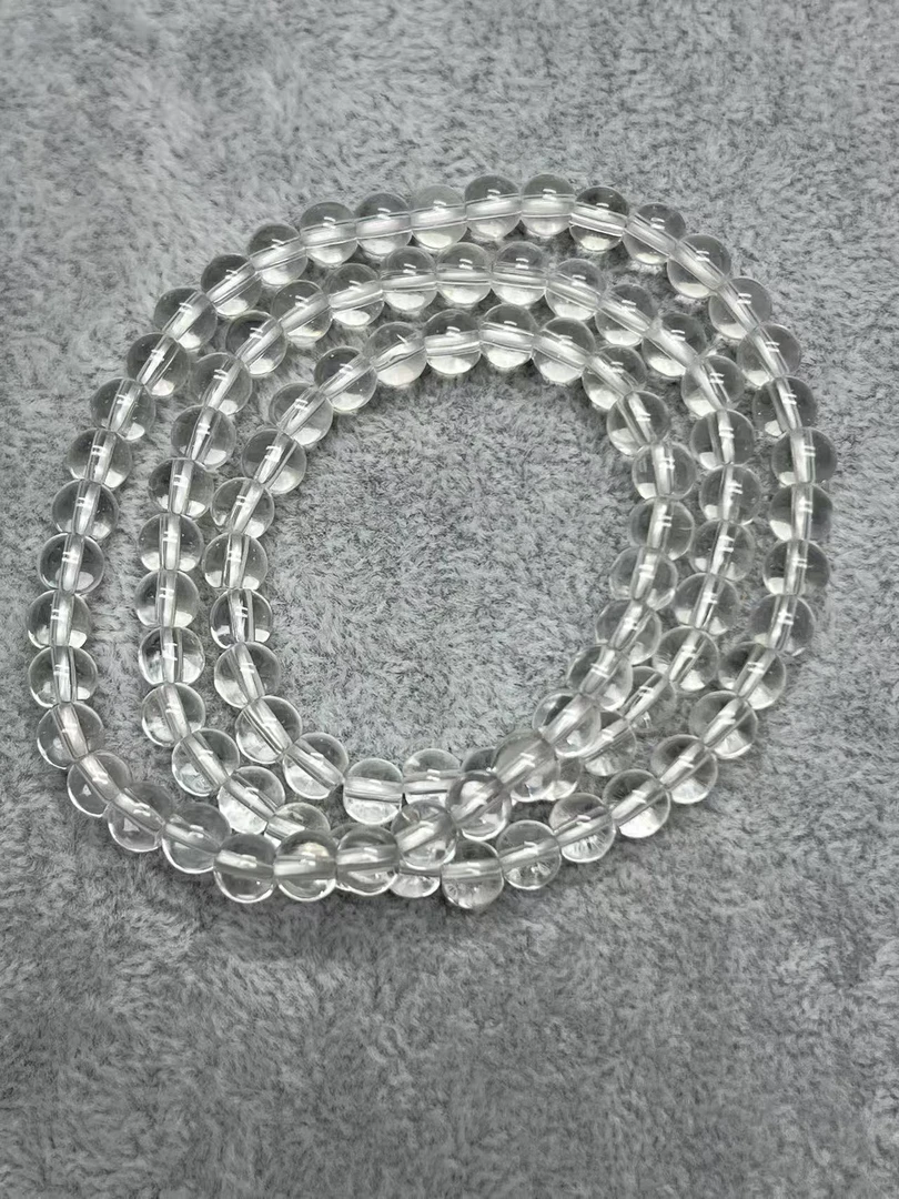 b21白水晶佛珠项链