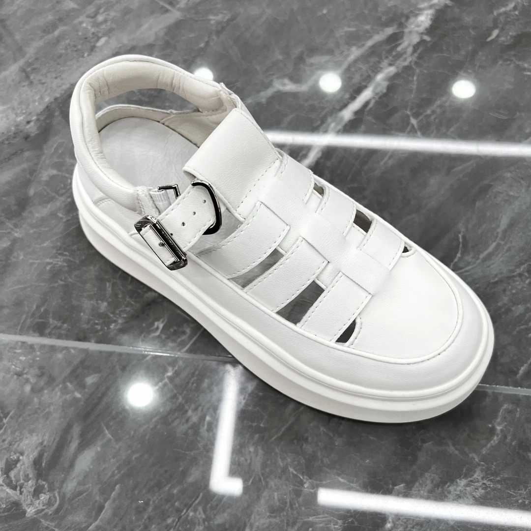 050-25纯色搭扣包头罗马凉鞋透气休闲鞋舒适夏季