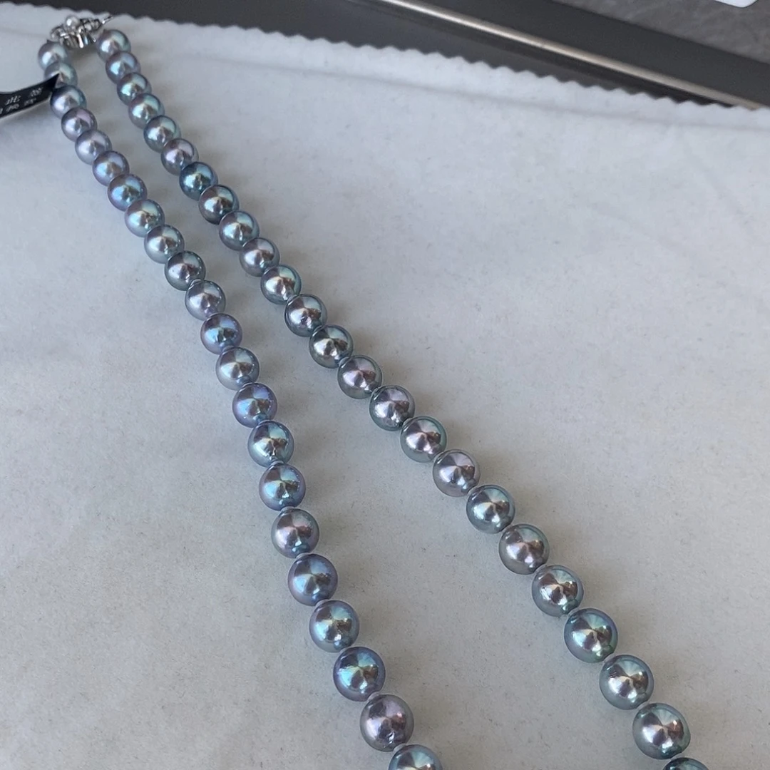 未镶嵌海水珍珠项链7-8