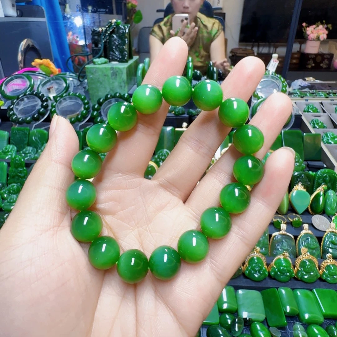 手链未镶嵌和田玉（碧玉）林*良