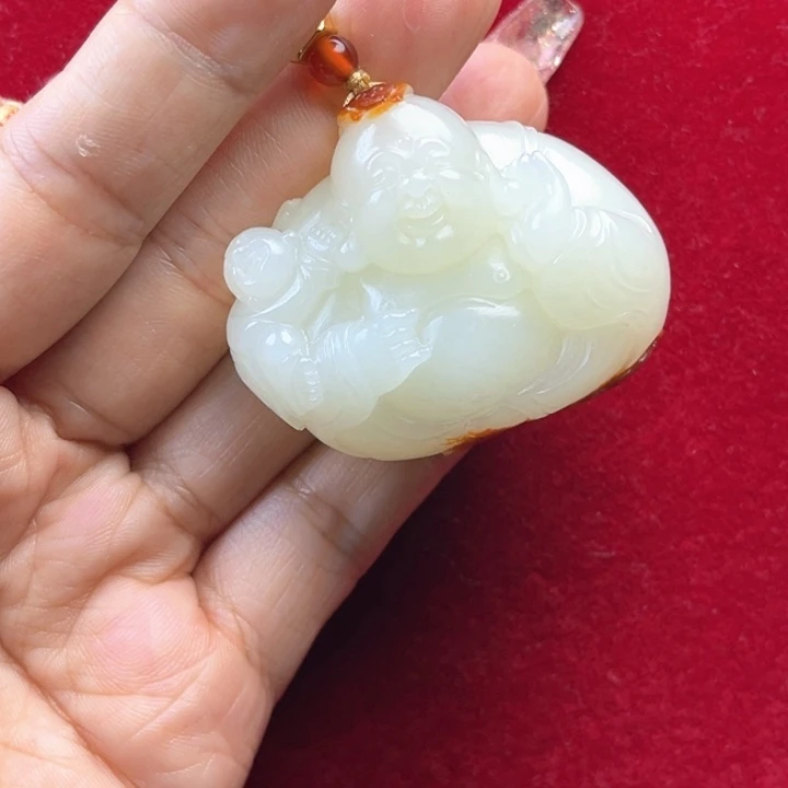 鉴***）和田玉未镶嵌挂件