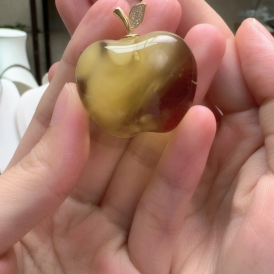 琥珀未镶嵌耳饰吊坠