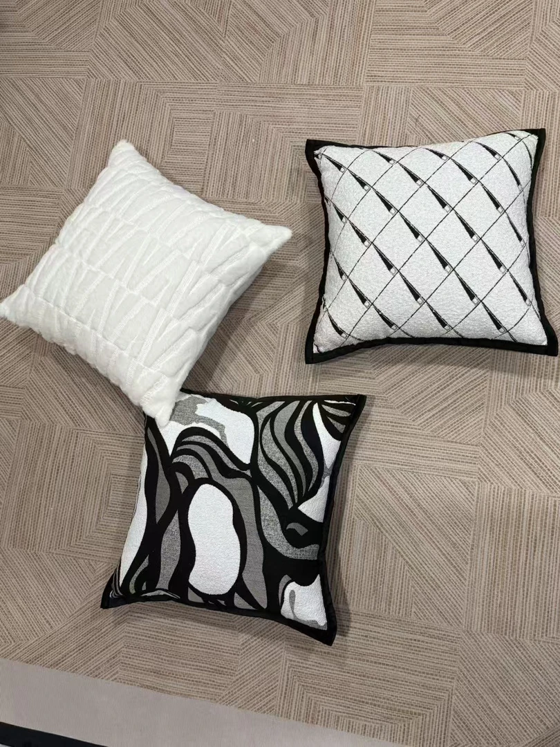 （宏发）立体高定风格创意极简方格沙发客厅靠垫抱枕