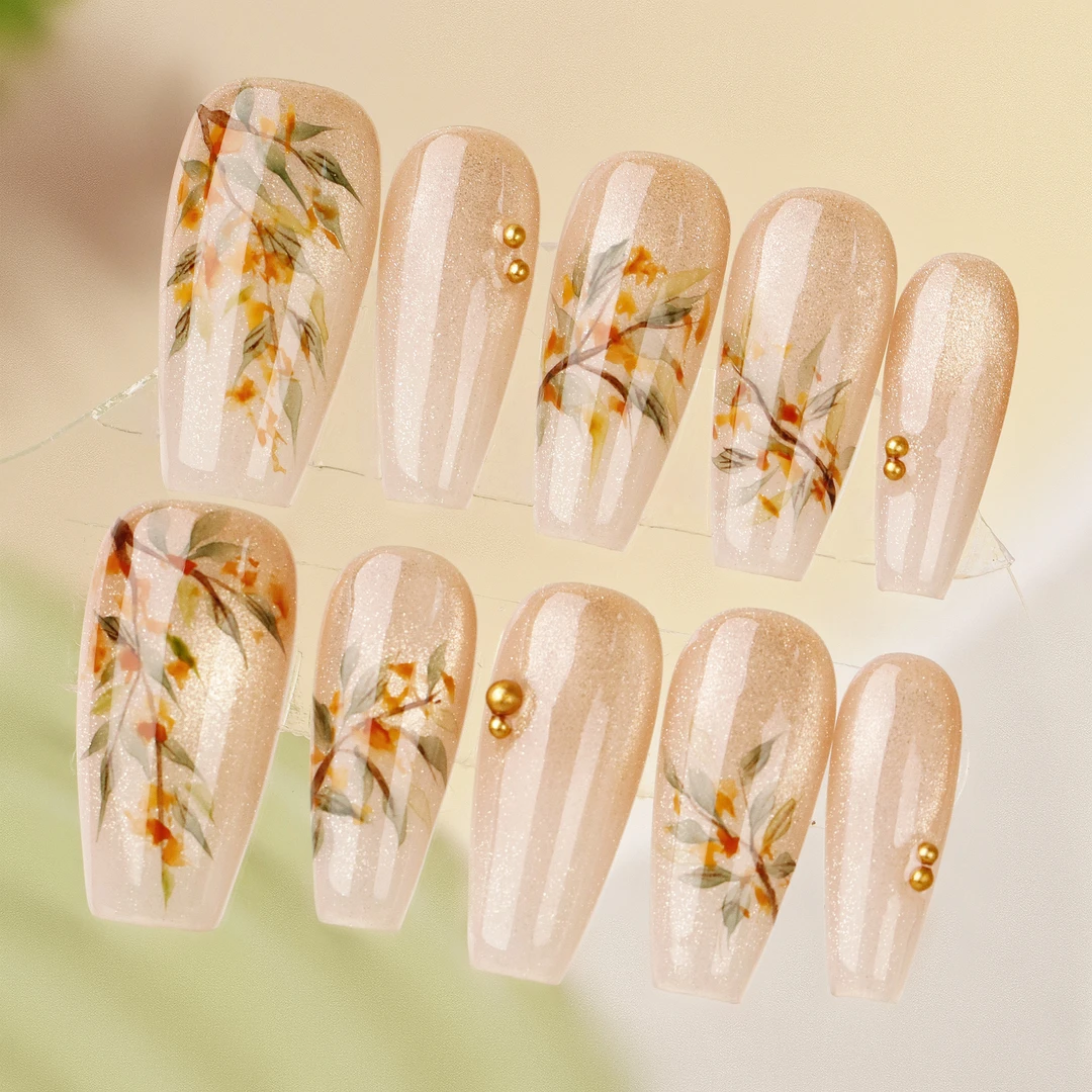 郭小双穿戴甲【金盏2】手绘水彩版10片盒装S21486