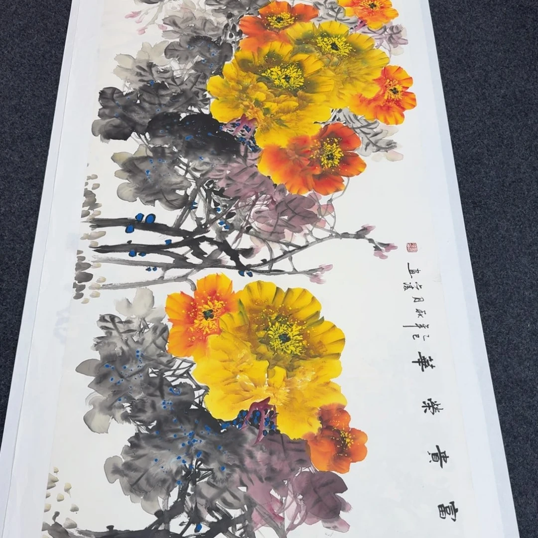 国画纯手绘山水花鸟作品