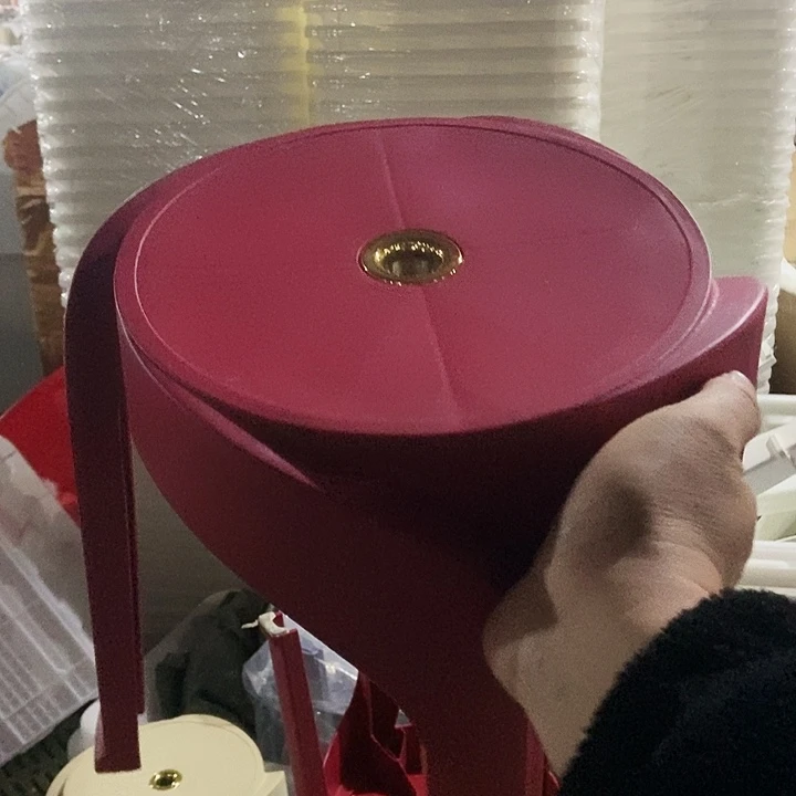 塑料加厚中高风车凳4个装红色
