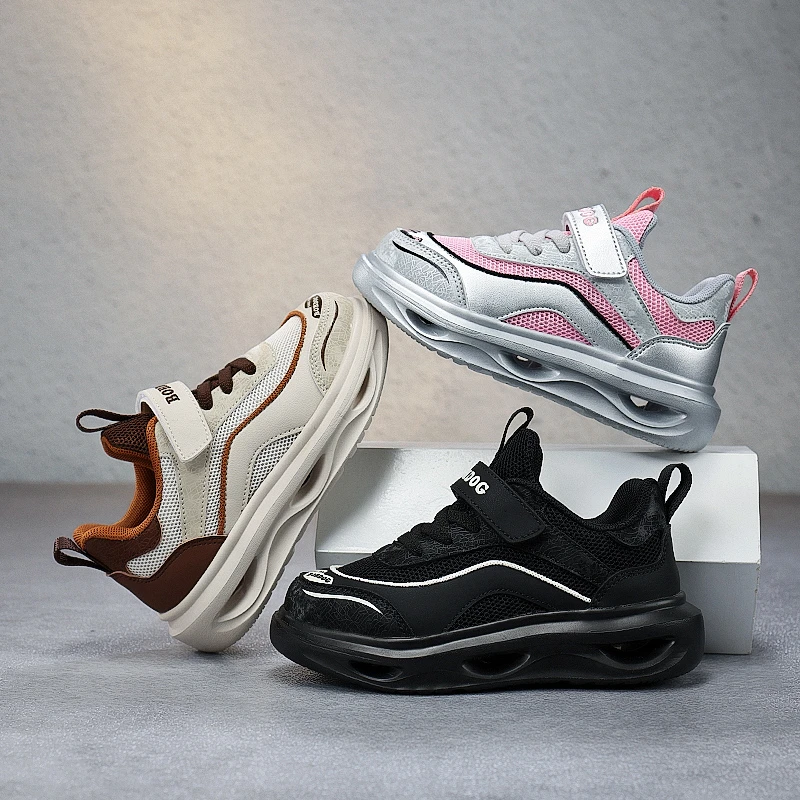 巴布豆2025春秋新款皮面防水休闲童鞋男童鞋子低帮学校儿童运动鞋