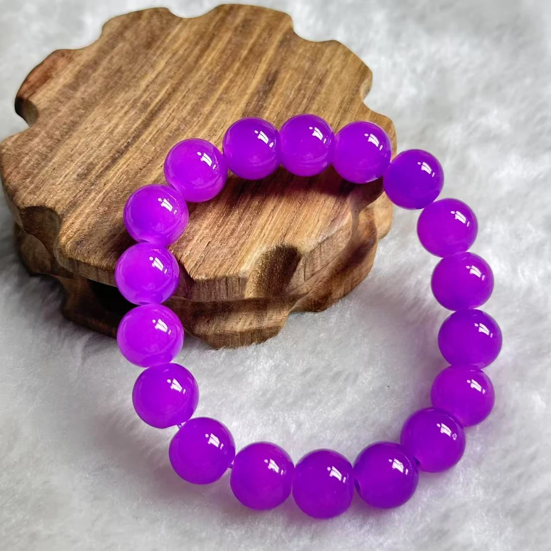 Y 紫k12圆珠手串美观大气美轮美奂尽显魅力