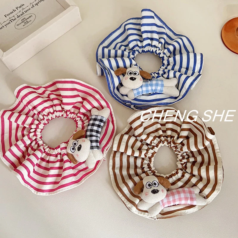 新款可爱小狗大肠圈发绳趣味玩偶发圈头绳扎丸子头皮筋头饰特好看