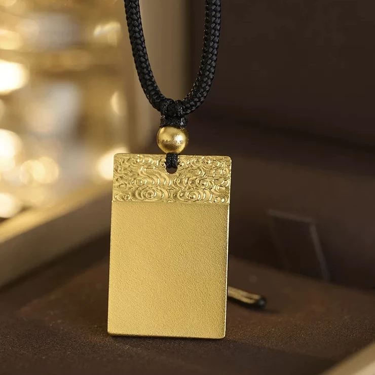 【清货专属链接】XL3046 大号无事牌黑绳项链 男女首饰