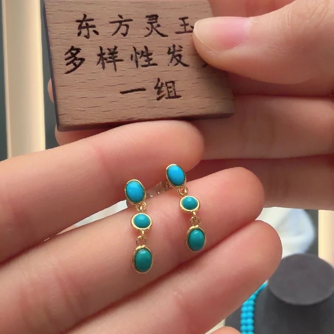 绿松石银S925镶嵌颈饰