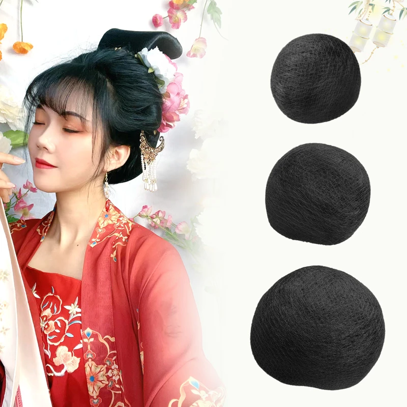 古装汉服假发包纯发丝垫发球后脑勺发包古风打底软发球可揉捏发髻