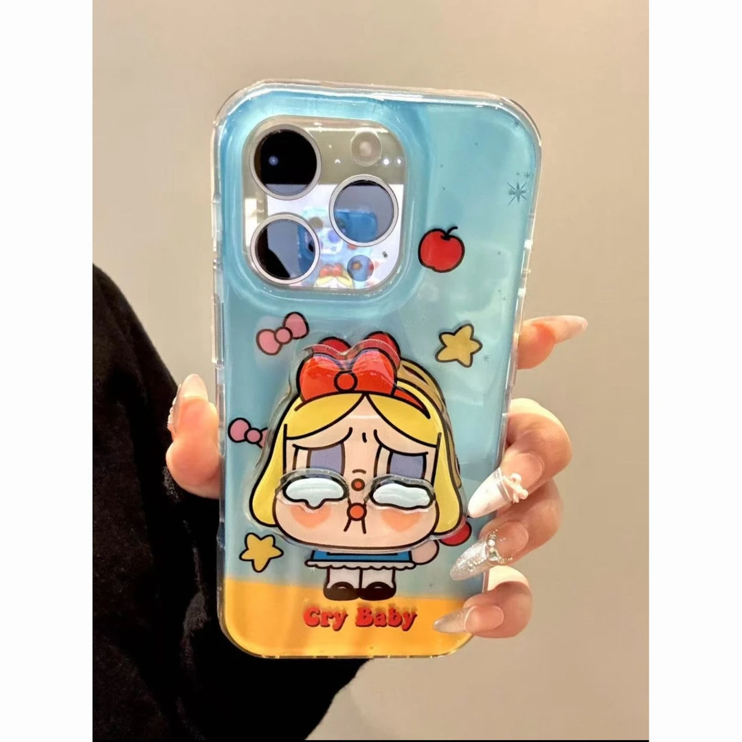 苹果蝴蝶结哭娃适用iPhone16promax手机壳苹果15新款14防摔13/12