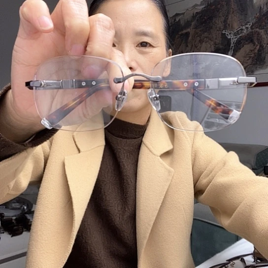 无框款天然石头镜