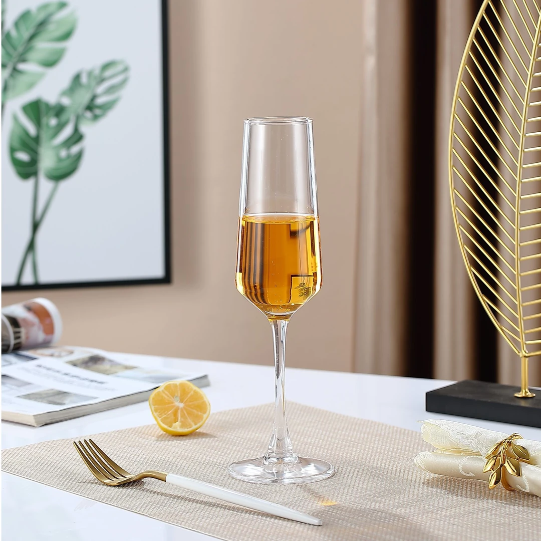 250ml网红欧式轻奢透明玻璃香槟杯酒杯杯子女士专用高颜值啤酒杯