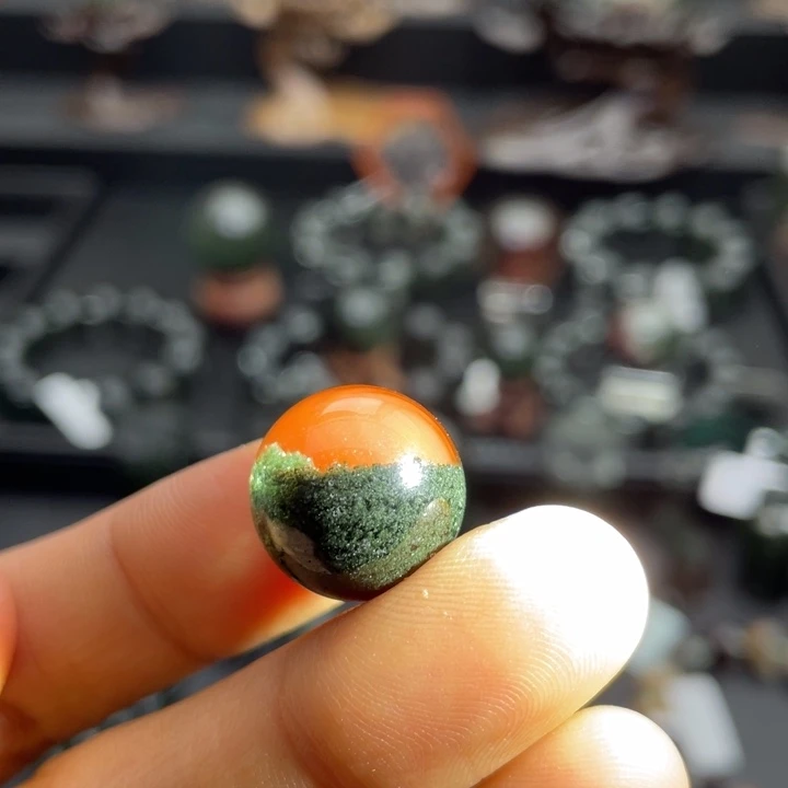 颈饰未镶嵌水晶绿幽灵聚宝盆单珠定制