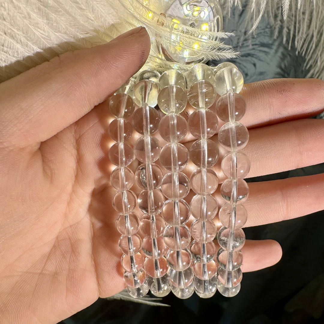 0052轻奢珠宝喜马拉雅白水晶单圈手链冰透显白温柔清冷 多样性发1