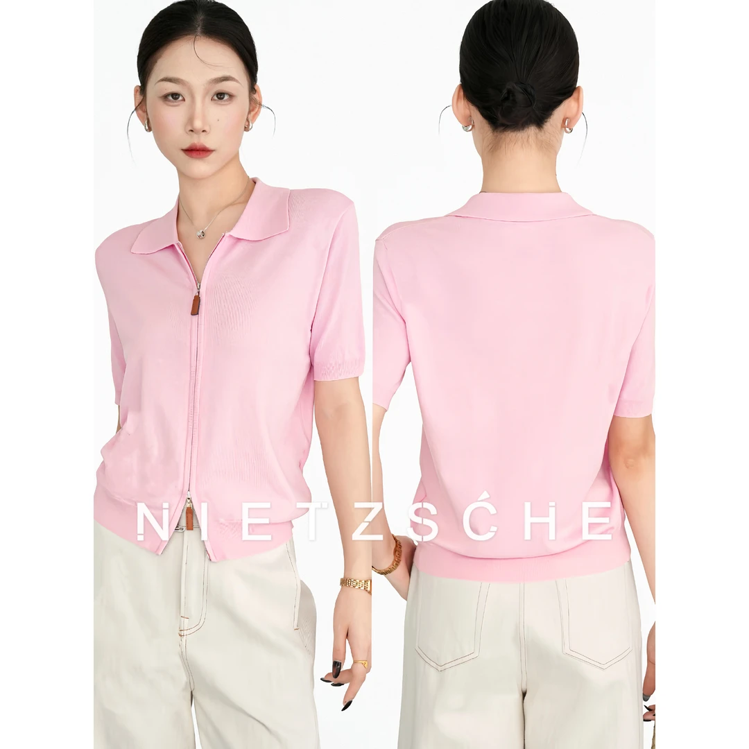 Nietzsche｜天爽亚麻polo衫｜质感O压 百搭通勤显瘦翻领POLO衫83026