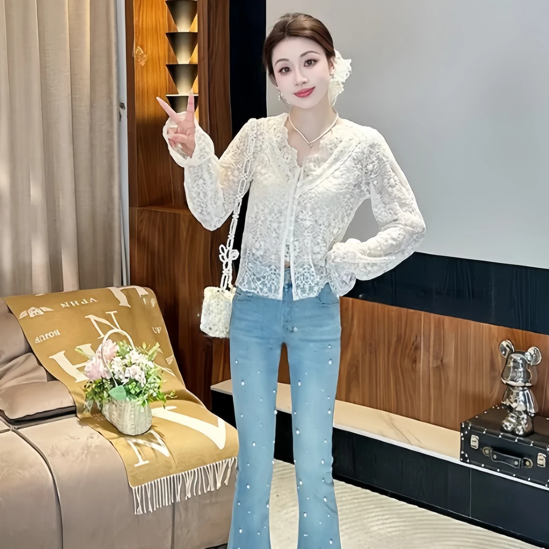【温婉】法式复古蕾丝衬衫YY-80009