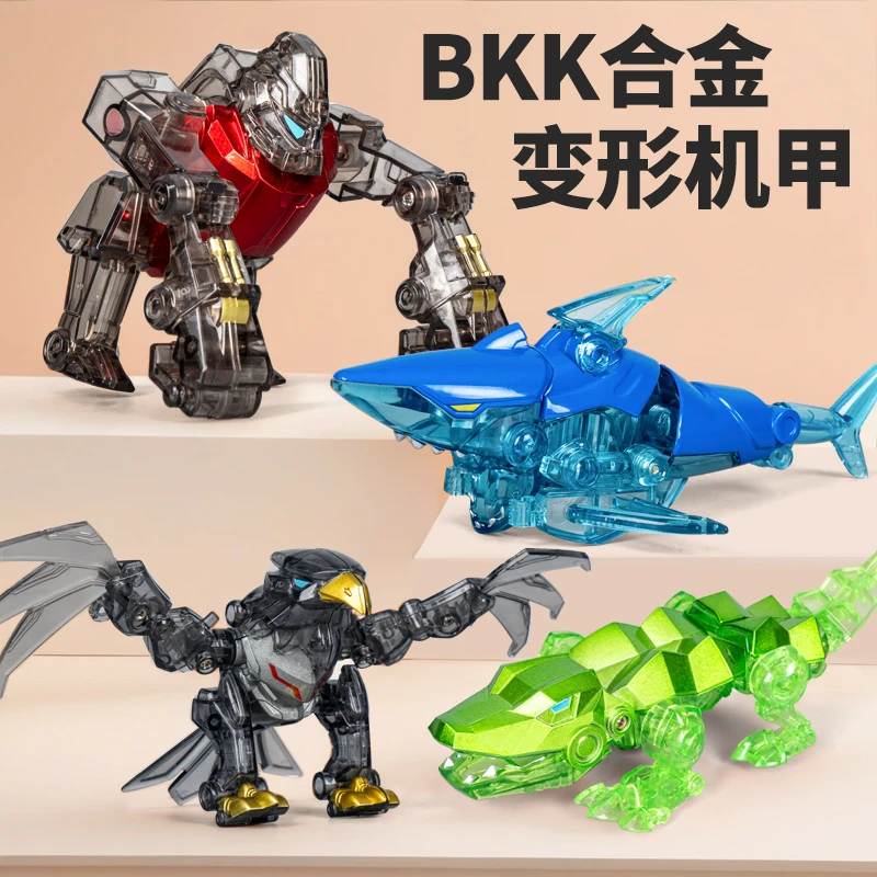 变形玩具男孩3-6岁机器人儿童益智拼装5关节可动合体机甲战士人偶