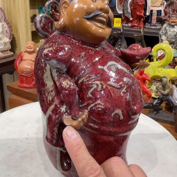 石湾公仔衬托盆景