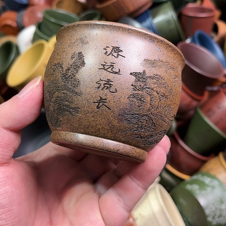 紫砂茶杯全手工紫砂主人杯