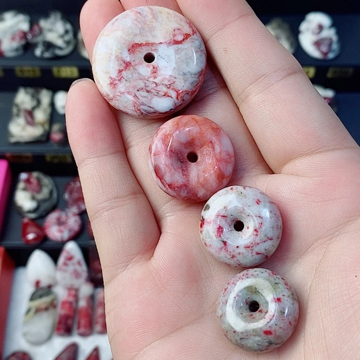 牧***）天然辰砂天然朱砂平安扣83