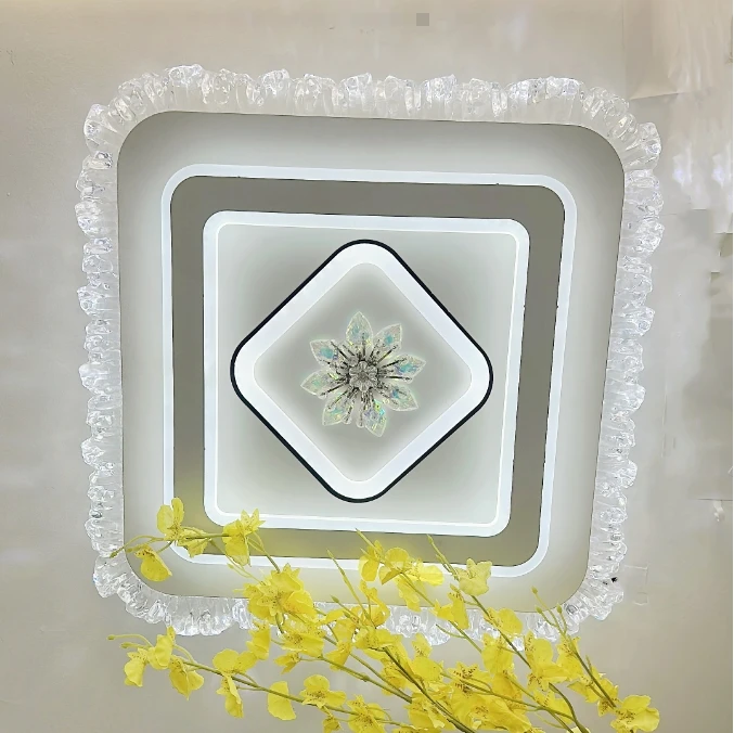 水晶灯新款卧室吸顶灯房间灯简约现代主卧灯吸顶灯轻奢餐厅灯