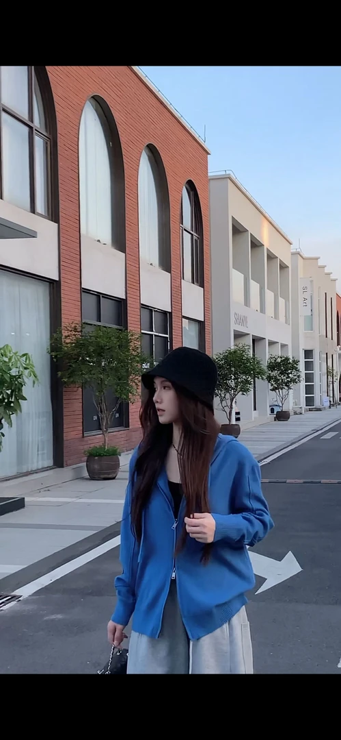 韩版开衫毛衣女秋冬简约百搭卫衣