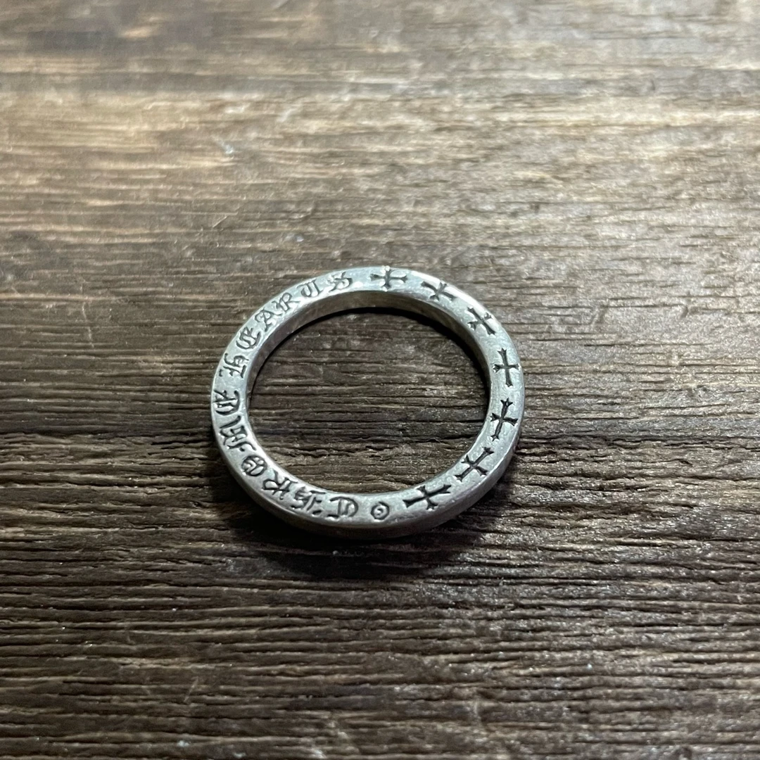 95新 maje （jp）506 Chrome Hearts  ntfl素圈戒指 6.5码