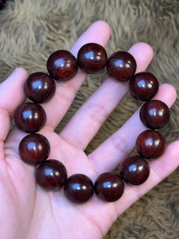 小叶紫檀1.8无胶无蜡手串