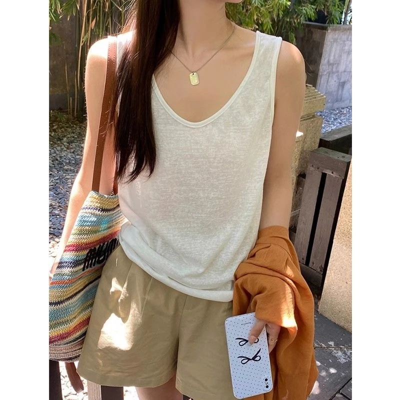 【夏日多巴胺】宽松慵懒风打底外穿小吊带背心女式内搭遮肉无袖 HH