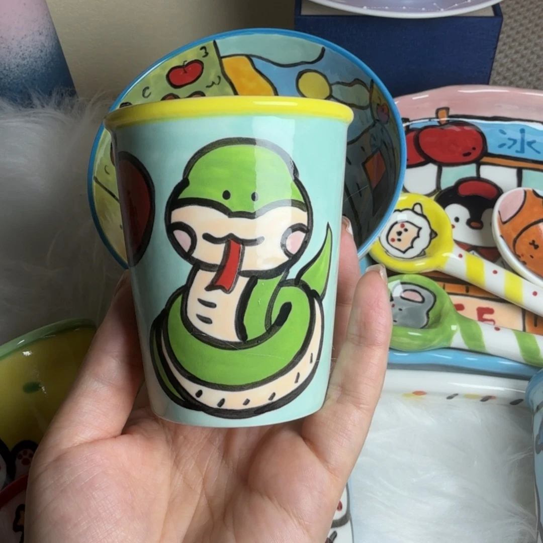 摆件汤汤老师陶瓷杯