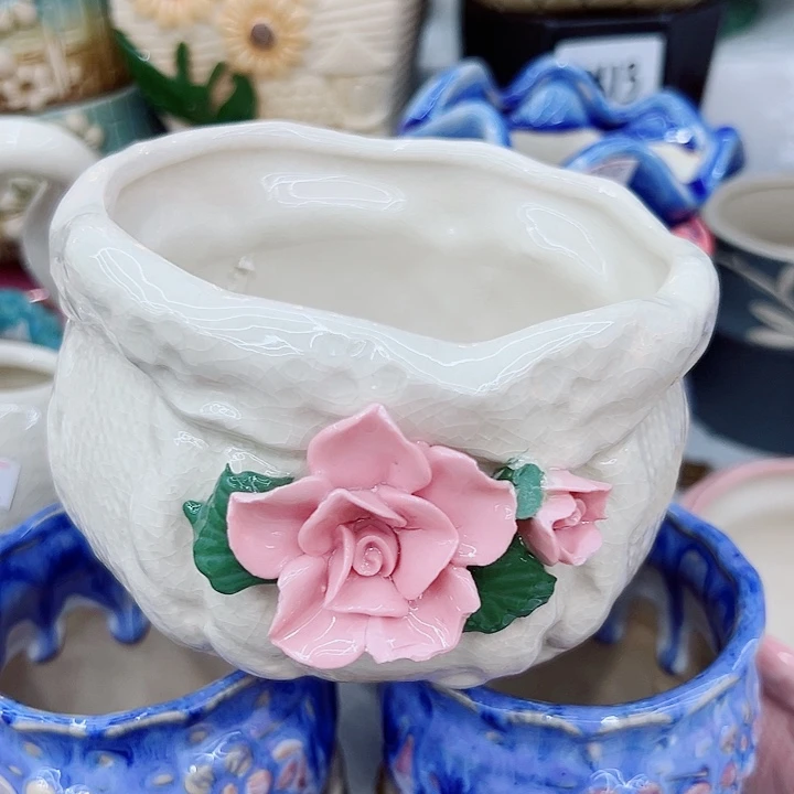 有孔，满10元发货多肉陶瓷花盆