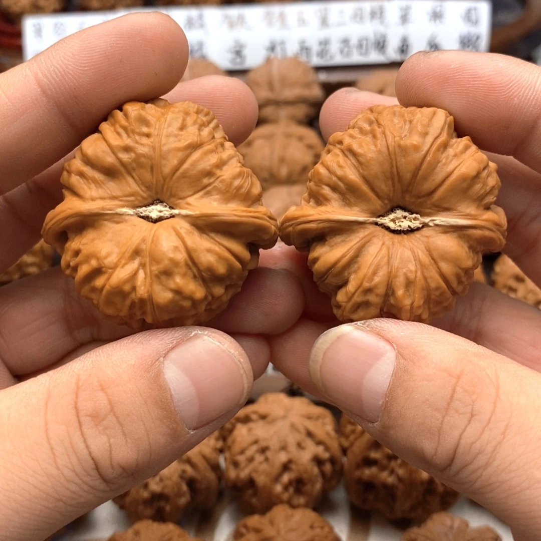 小***花吊坠文玩核桃43尺 全品南瓜墩 44