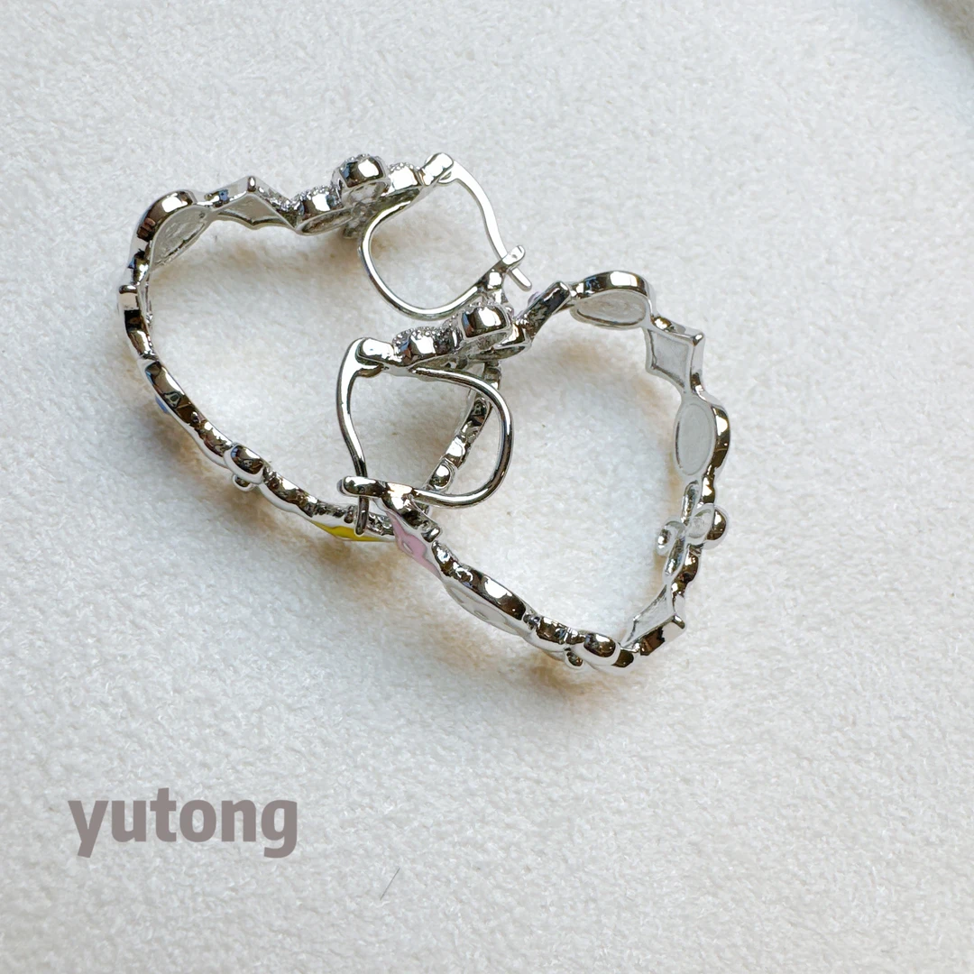 铜合金锆石耳饰 【雨桐轻奢饰品】设计款耳环YT02038#2