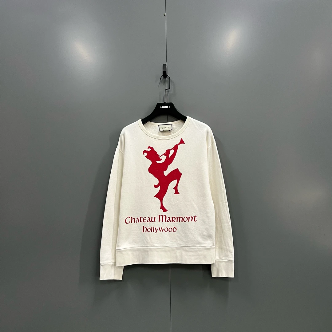 99新 GUCCI/古驰 h917  吹笛人印花卫衣 S码 101989