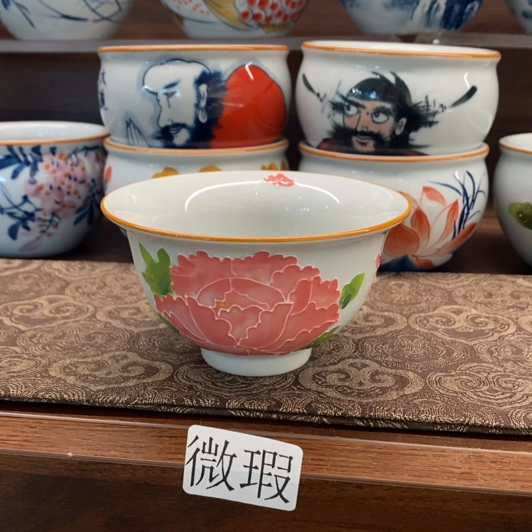 釉下彩老陶泥手工绘制