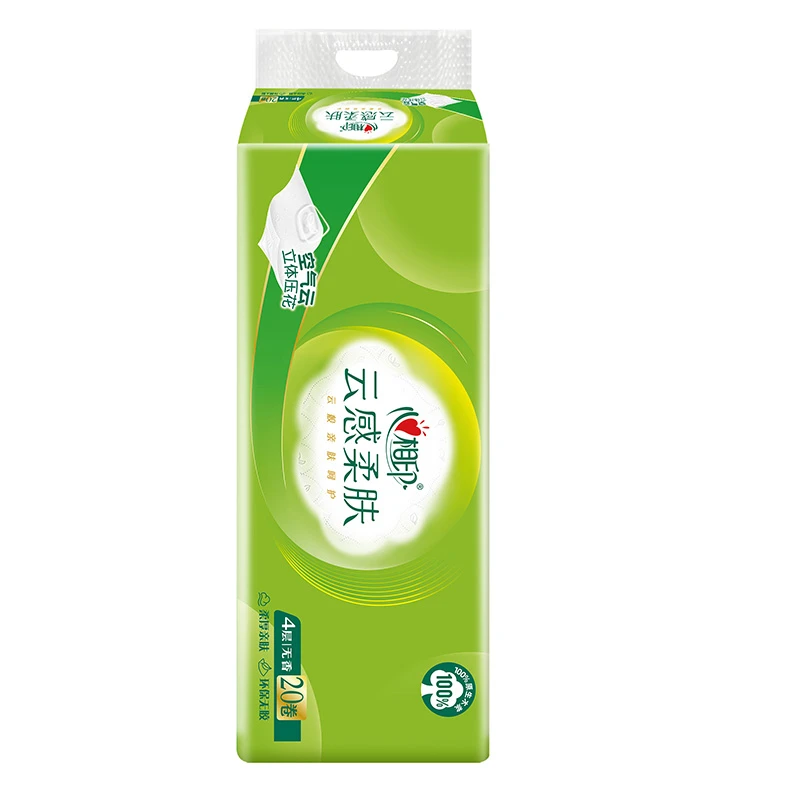 心相印云感四层立体压花卷筒纸120g*20卷/提