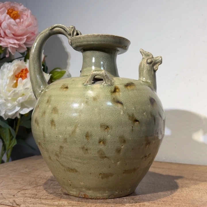 独***下摆件陶青花瓷器摆件现代工艺品