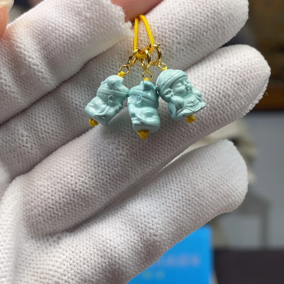 绿松石未镶嵌挂件