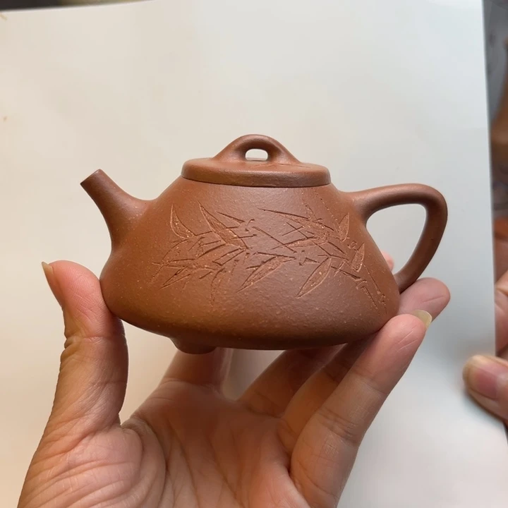 雪***痕紫砂茶壶手工制作