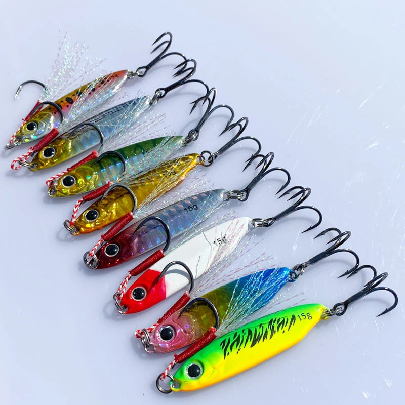 路亚铁板饵远投vib飘落假饵亮片海钓鲈鱼硬饵翘嘴鳜鱼鳡鱼军鱼饵