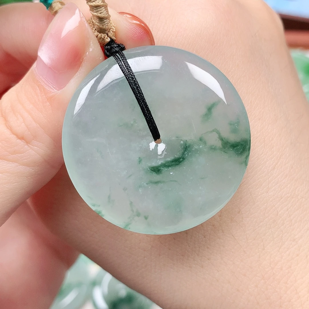 翡翠未镶嵌颈饰平安37-6