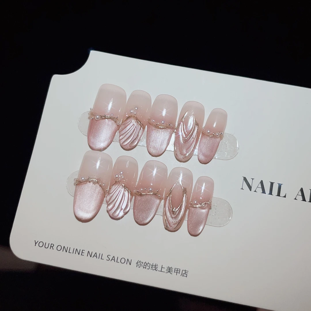 【爱丽儿公主】简约纯欲穿戴甲卸甲片闪钻手工定制穿戴甲十片装