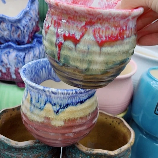 多肉绿植陶瓷花盆9.9包邮，有空