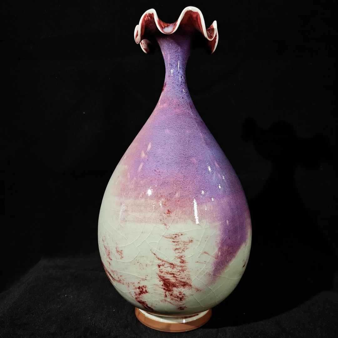 [馆长甄选孔家钧窑作品]陶瓷 —荷口玉壶春瓶