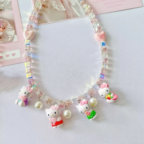 非金属树脂项链 3312多公仔串珠KT项链