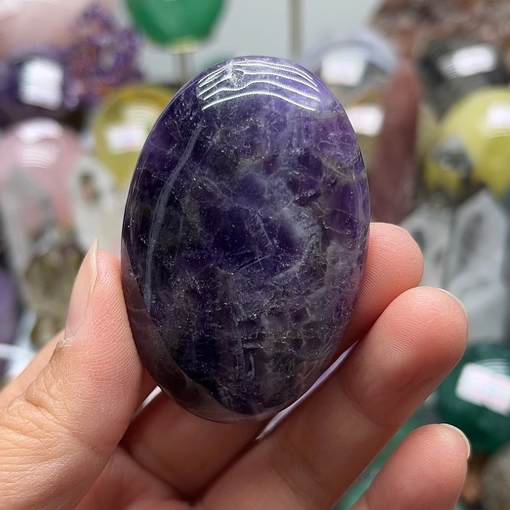 未镶嵌水晶珠宝半成品65克紫水晶把玩