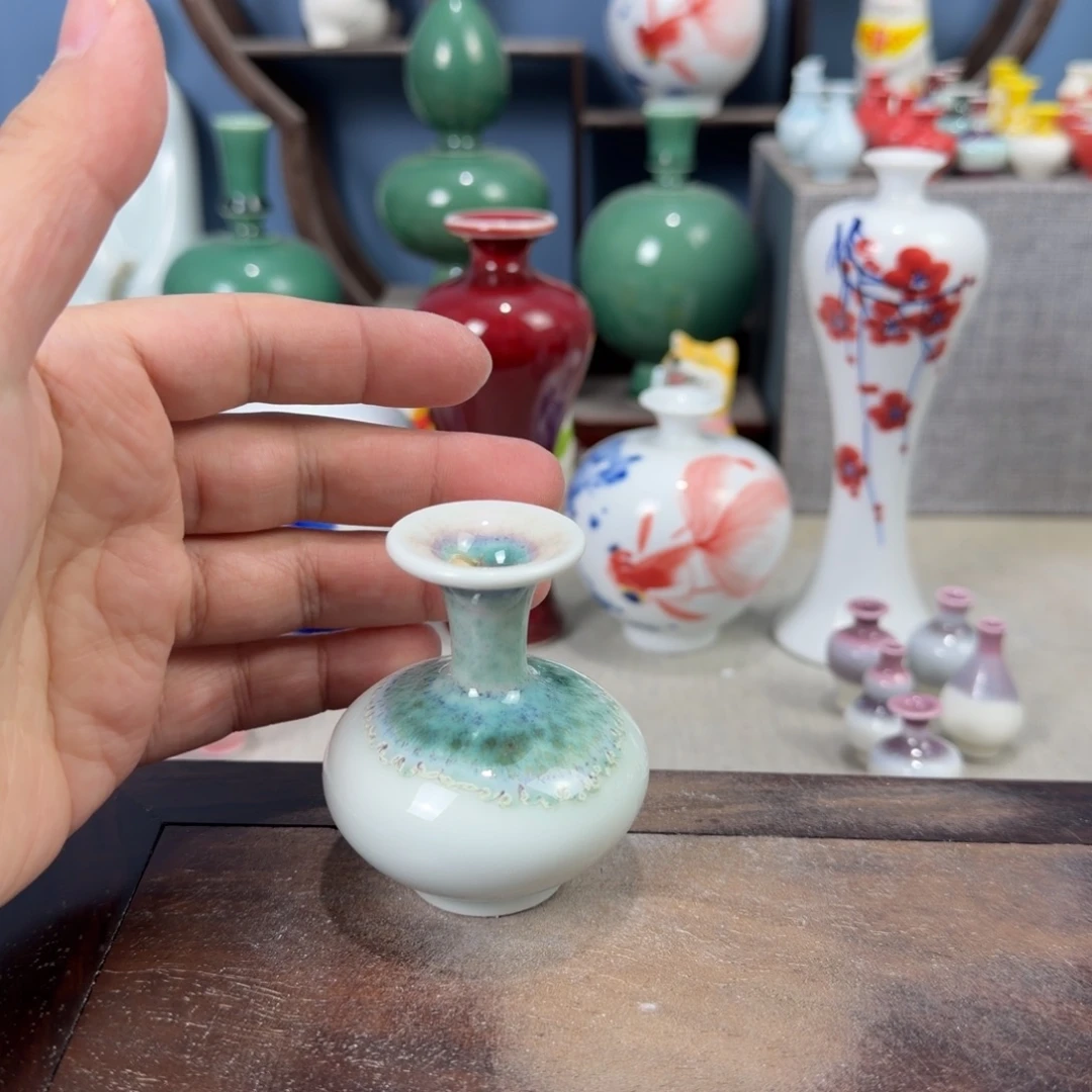 陶瓷手工小花器摆件